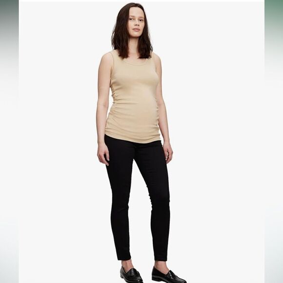 NWT- GAP Women's Maternity Inset Panel BLACK Skinny Jeans, Size 34/ 18 R - Picture 3 of 3